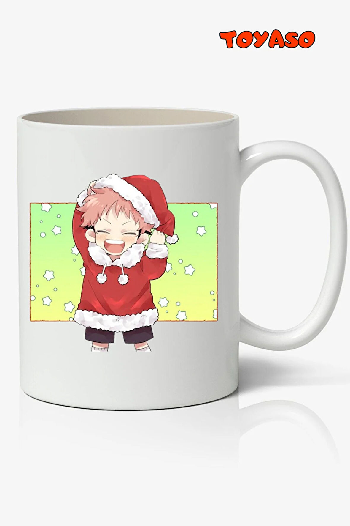 Jujutsu Kaisen Itadori Yuji Yılbaşı Christmas Anime Beyaz Kupa Bardak Sevgiliye Arkadaşa Hediye 03