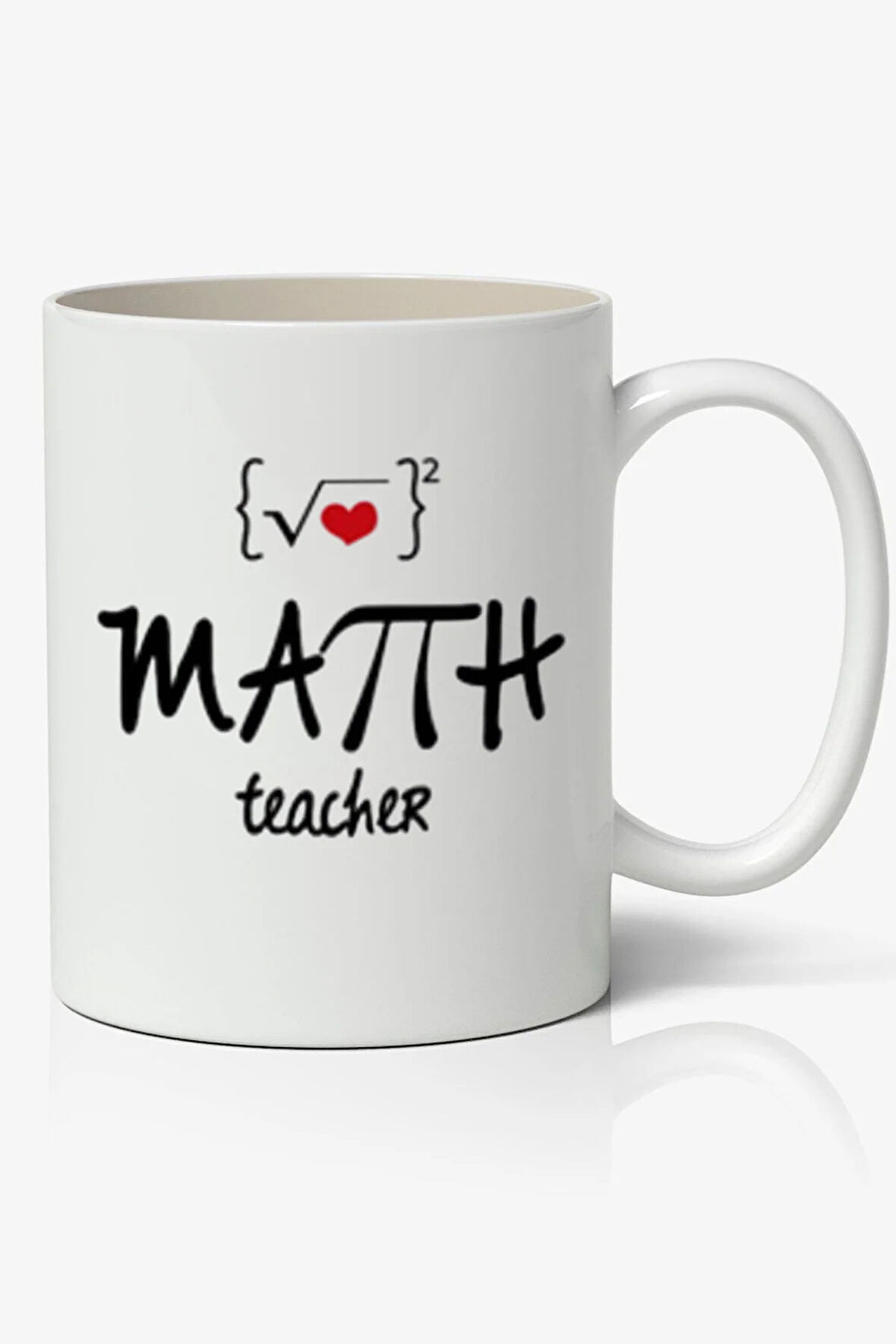 Kişiye Özel Matematik Öğretmeni Öğretmene Hediye Beyaz Kupa - Öğretmenler Günü