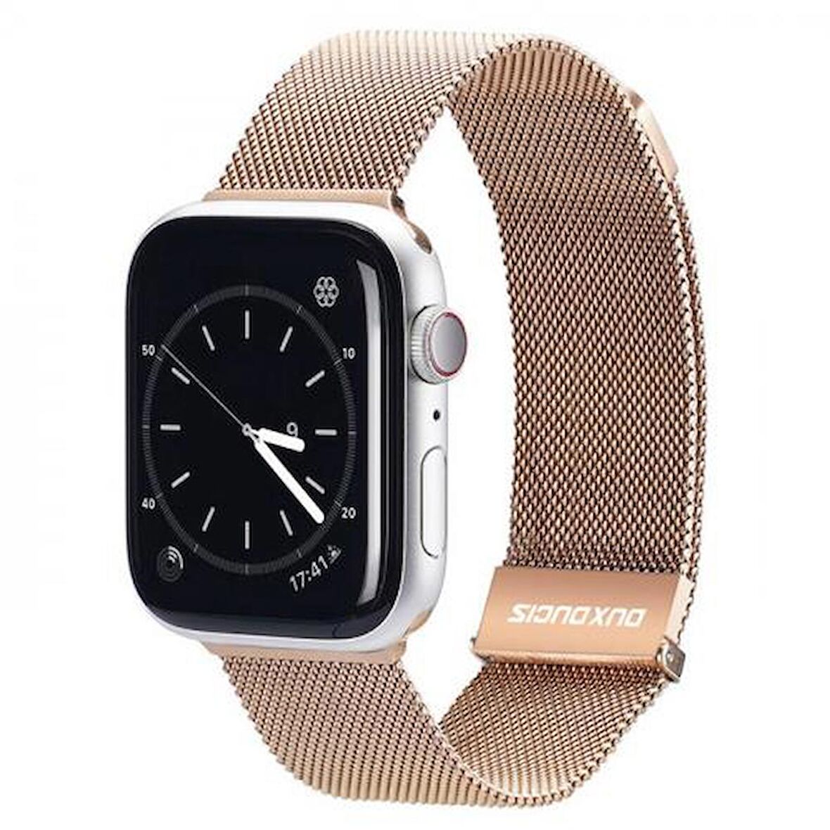 Polham Milano Loop Çelik Ultra Hafif Apple Watch 42-44-45MM için Kordon Kayış, Paslanmaz Çelik Kayış