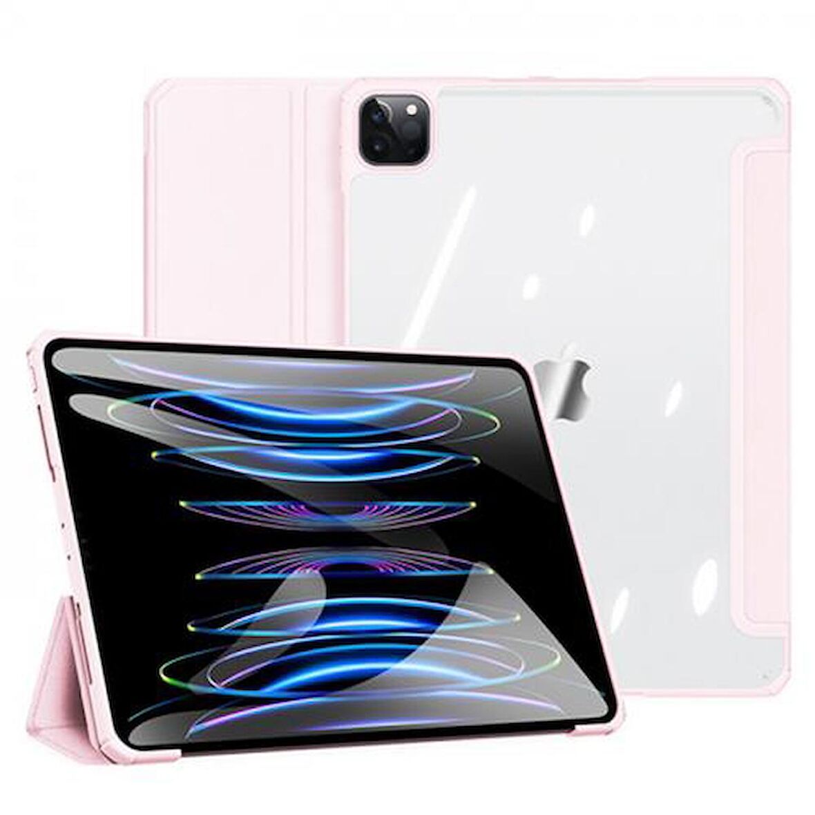 Polham Ultra İnce Apple İpad 12,9 İnch Uyumlu Uyku Modlu Kapaklı Kılıf, Standlı Mıknatıslı Kapak