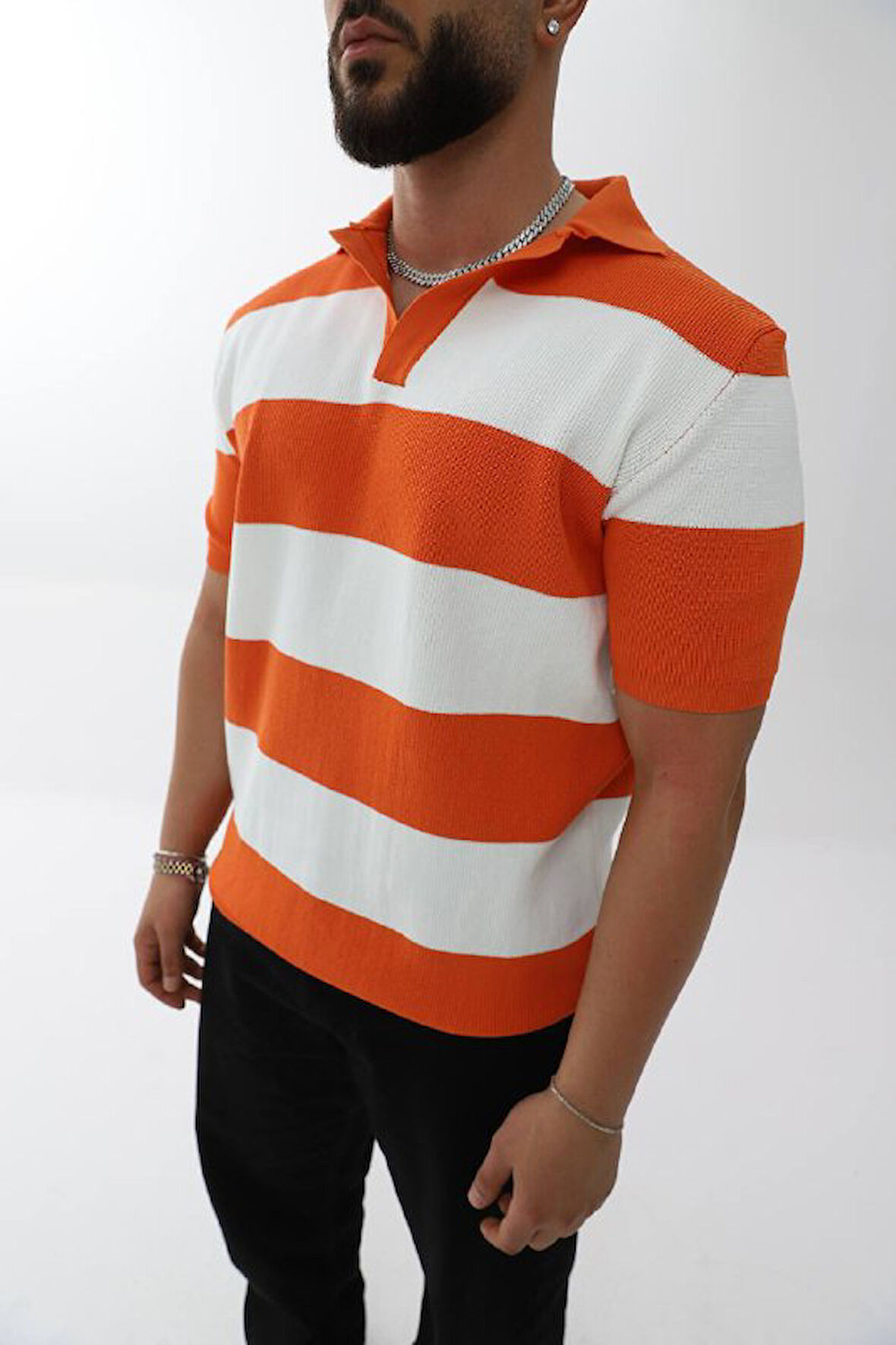 Triko Yatay Çizgili T-Shirt