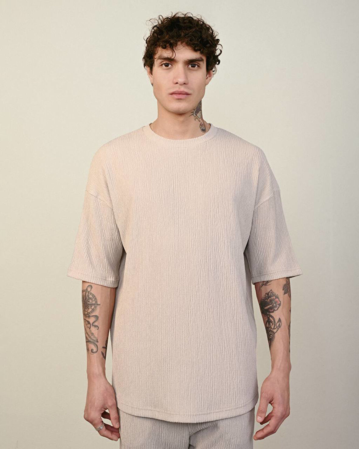 Erkek Krinkıl Oversize T-Shirt