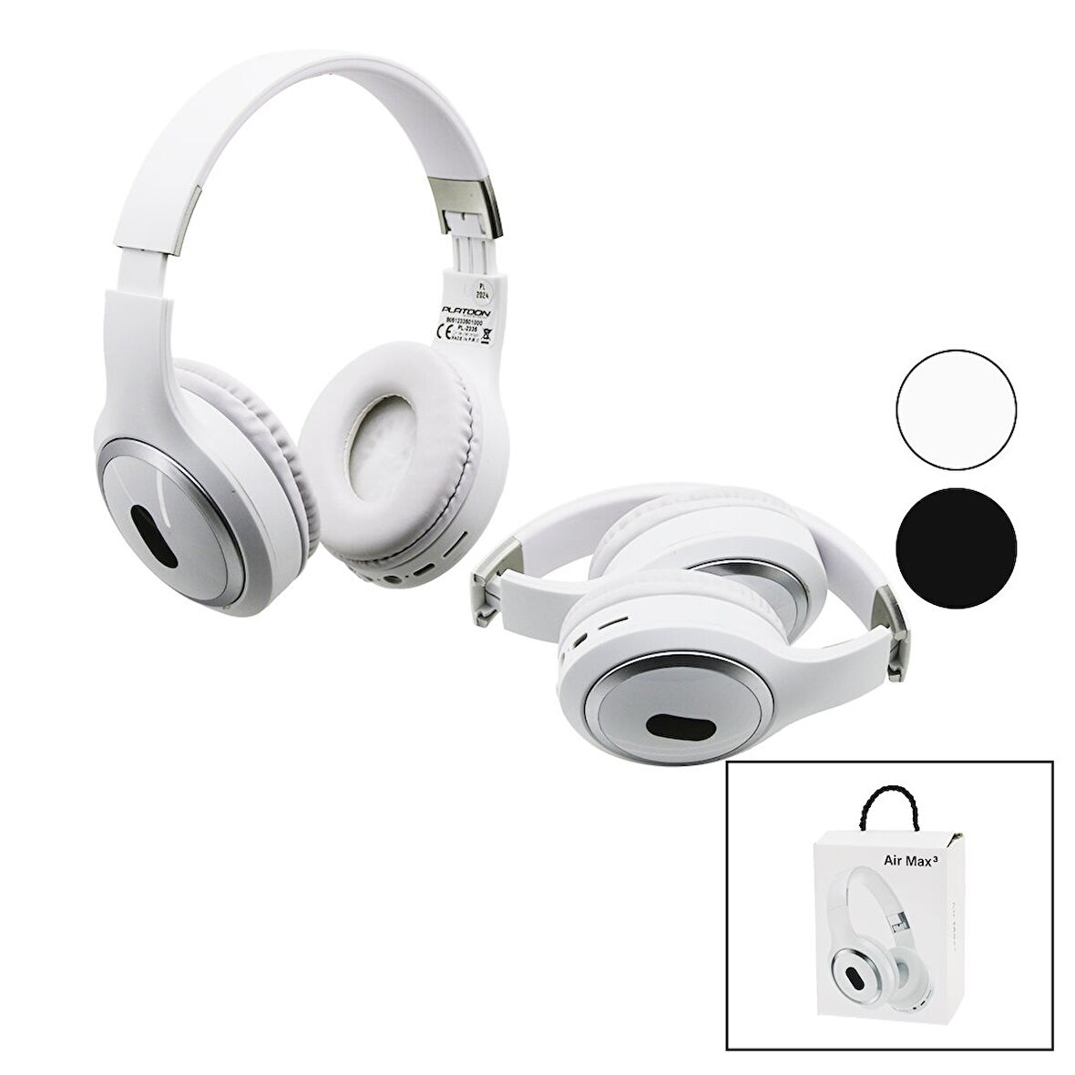 AIR MAX 3 KATLANIR ŞARJLI BLUETOOTH KULAK ÜSTÜ KABLOSUZ KULAKLIK PL-2335 (4987)