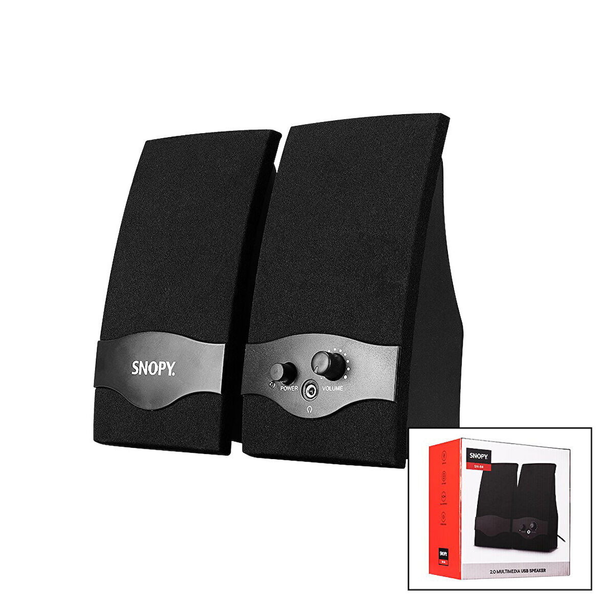 SNOPY SN-84 USB 2.0 MULTİMEDYA 1+1 HOPARLÖR SPEAKAER SET 4W (4987)