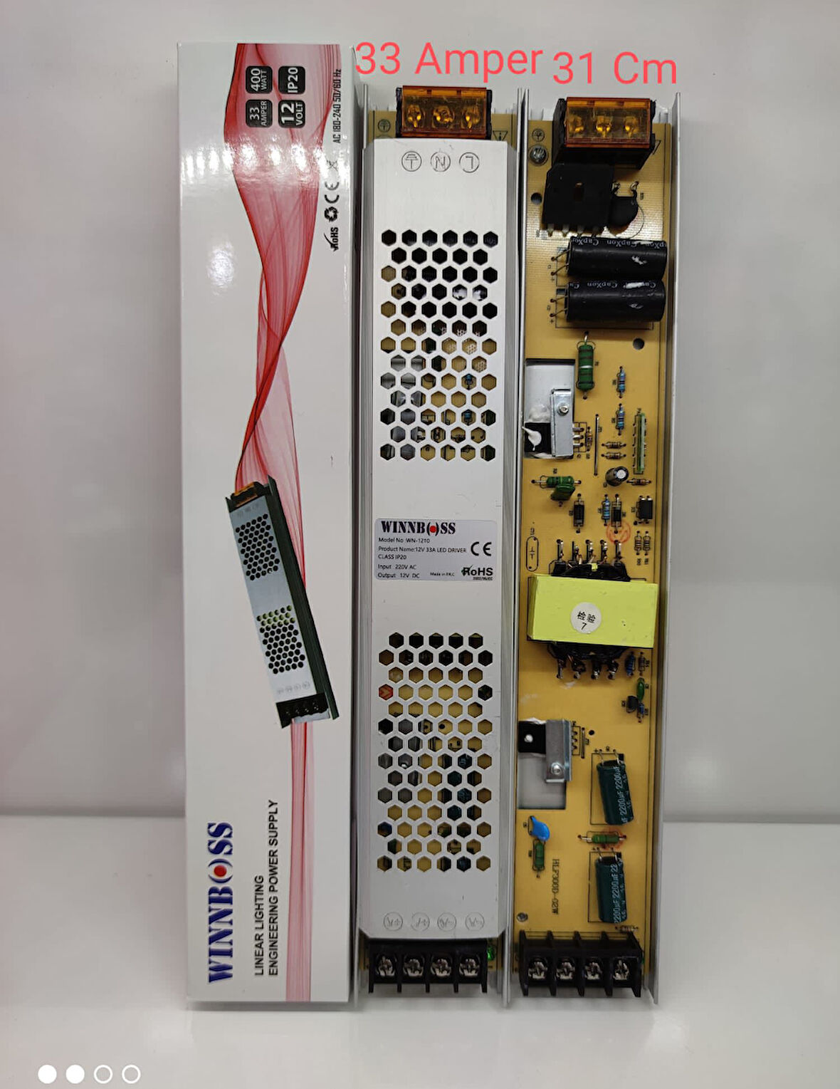 12V-33A-400W-IP20 ULTRA SLİM TRAFO (4987)