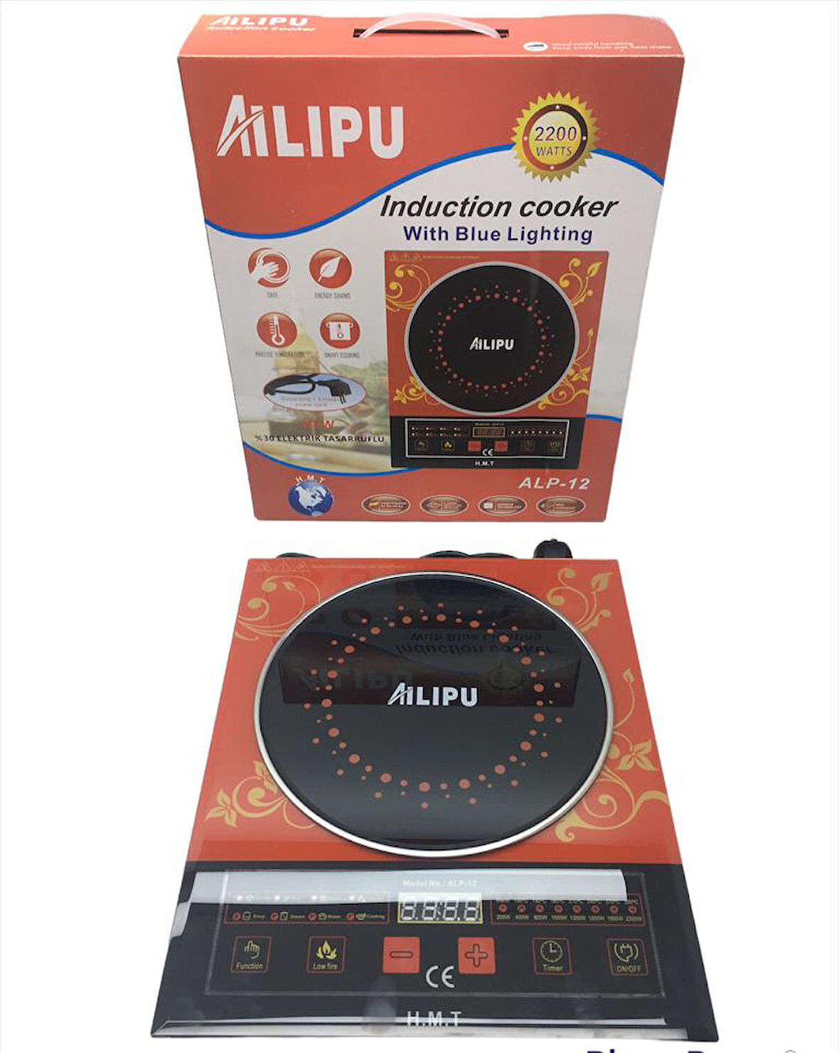 ALP-12 DİJİTAL TEKLİ ELEKTRİKLİ OCAK 2200W (4987)
