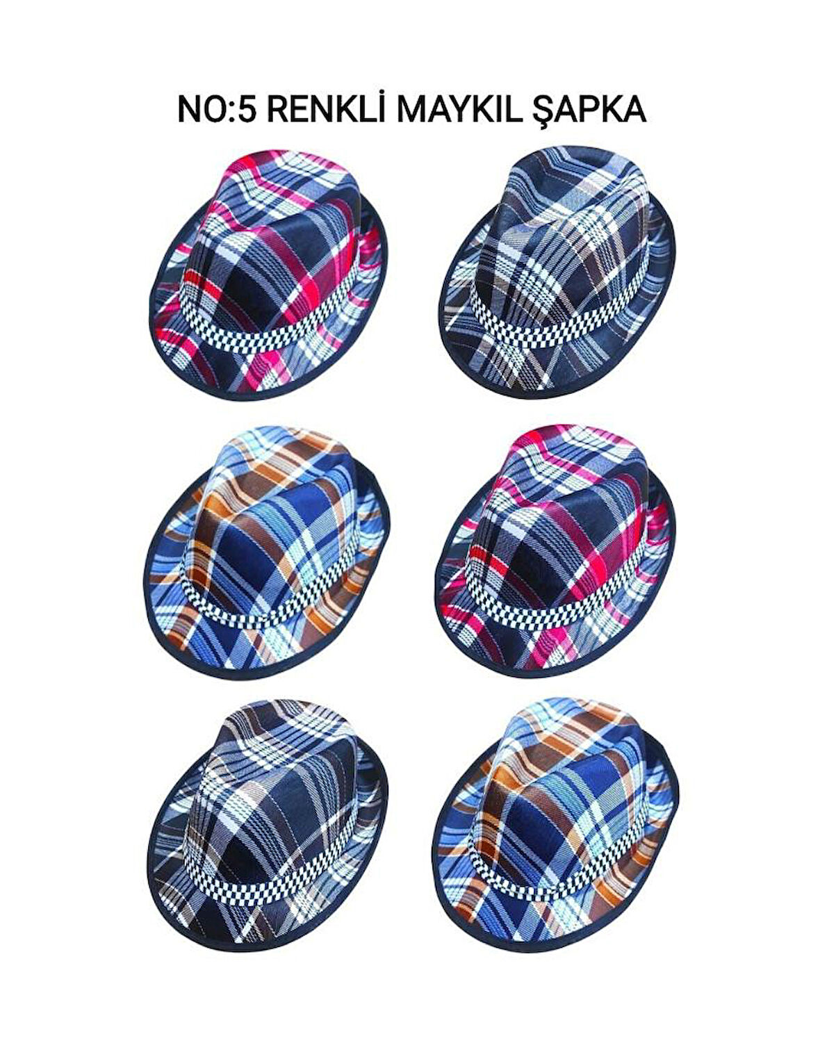 NO-5 RENKLİ MAYKIL ŞAPKA (4987)