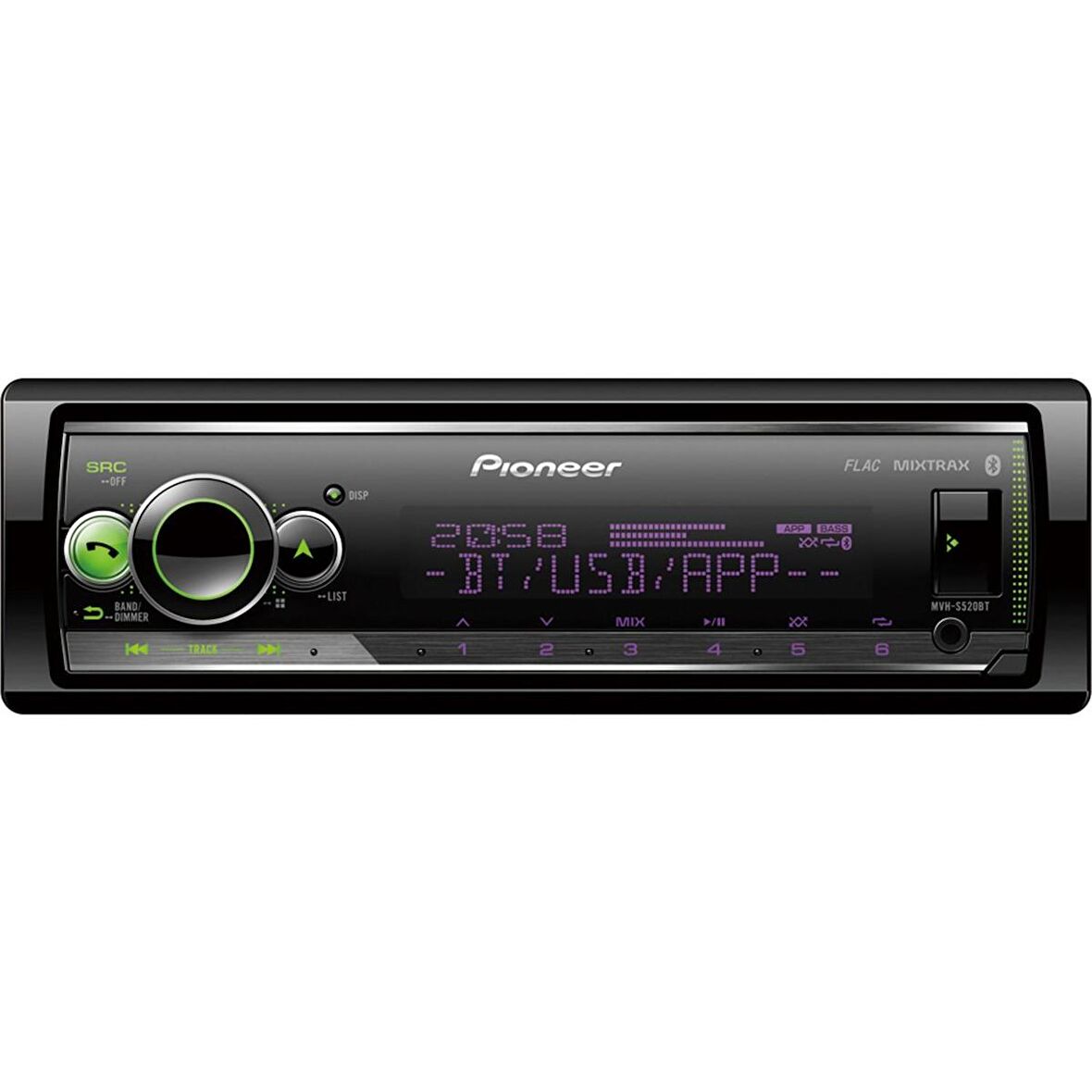 Pioneer MVH-S520BT Usb-Fm-Aux-Bluetooth-Wma-Wav-Flac ve Aac 4x50 Watt Oto Teyp