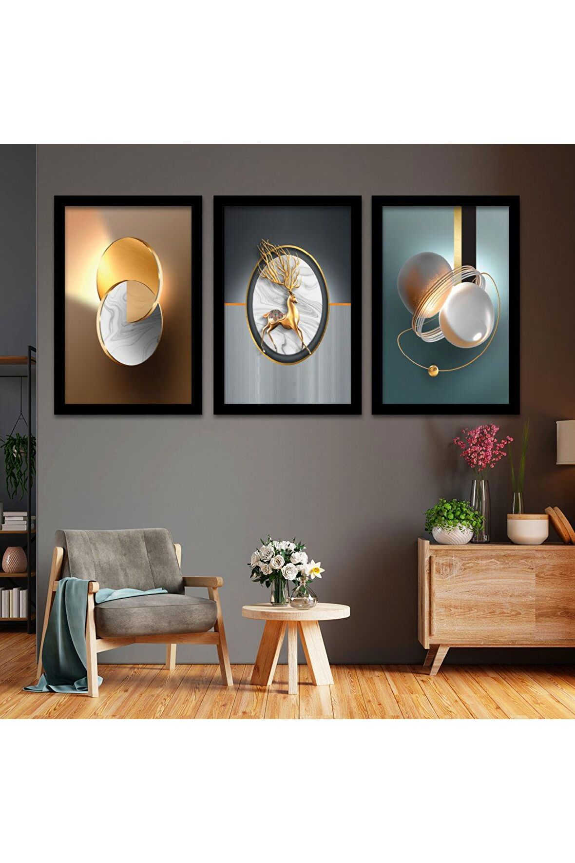 Eiffel Manzara 100 X 50 Cm Saatli Kanvas Tablo