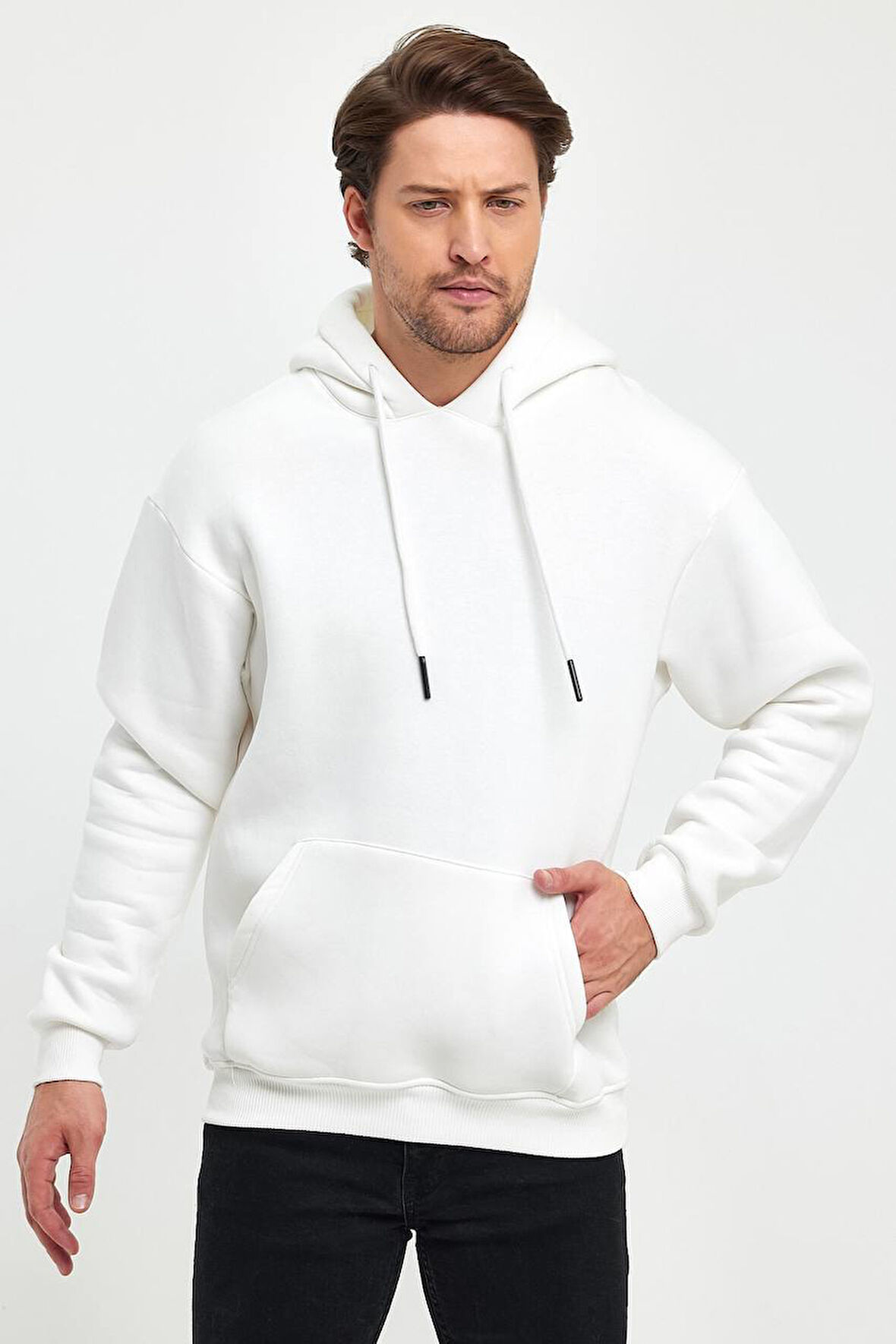 Düz Renk Oversize Unisex Sweatshirt