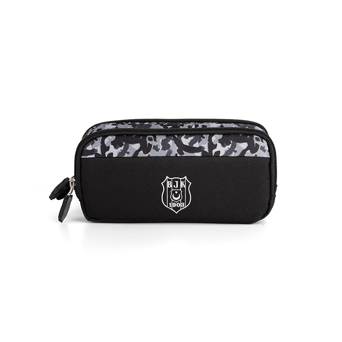 Beşiktaş Orijinal Siyah Kalemlik Çift Gözlü Fonksiyonel Kalem Kutusu