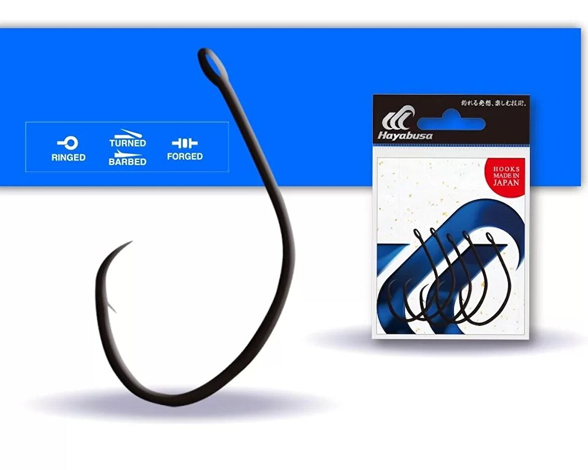 Hayabusa HCRL 186 Circle Delikli Çupra İğnesi Black Nikel 1