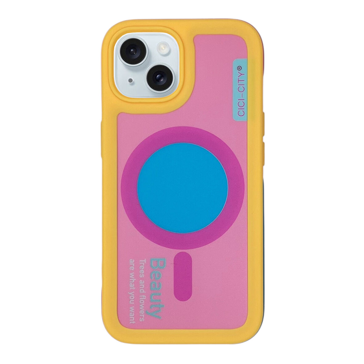 iPhone 13/14 Sarı Magsafe Uyumlu Premium Silikon Arka Kılıf Güçlendirilmiş Köşe+Kamera-Shockproof