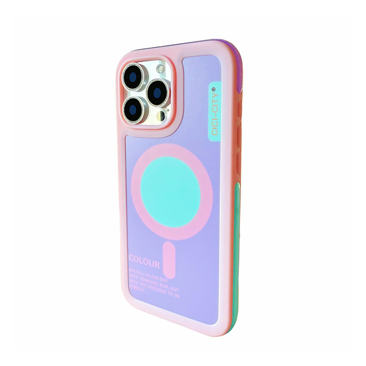 iPhone 15 pro Pembe Magsafe Uyumlu Premium Silikon Arka Kılıf Güçlendirilmiş Köşe+Kamera-Shockproof