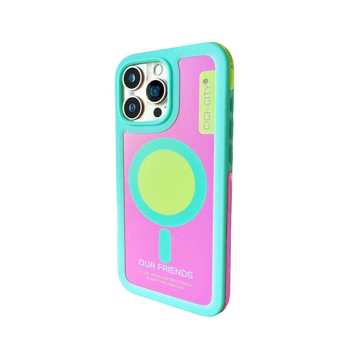 iPhone 16 pro Yeşil Magsafe Shockproof Kılıfı Uyumlu Premium Kılıf Güçlendirilmiş Köşe + Kamera