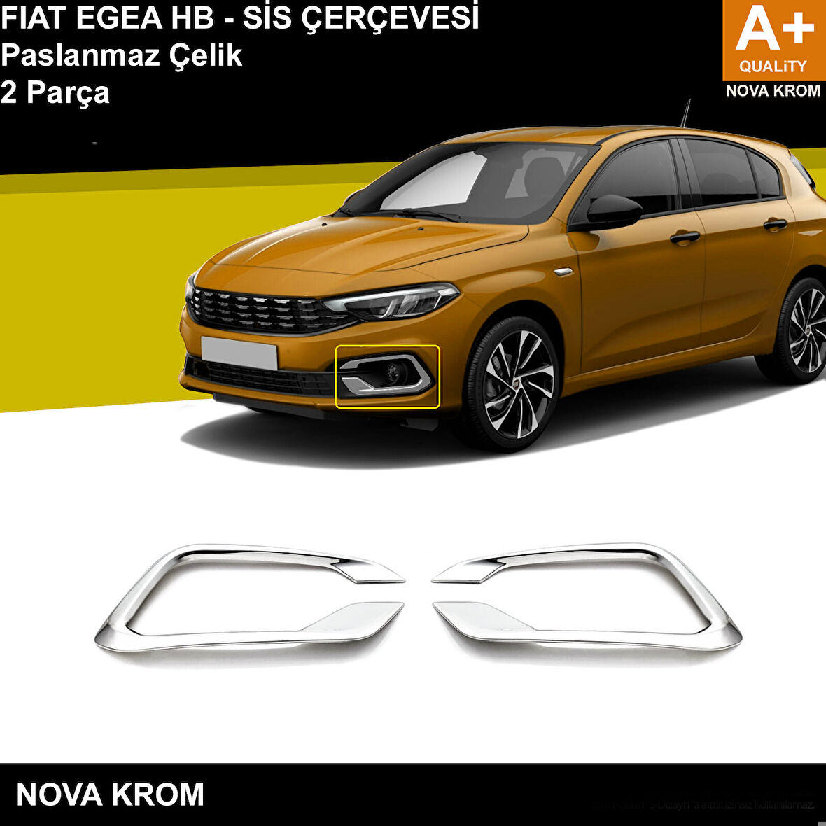 Fiat Egea HB Krom Sis Çerçevesi 2 Prç. 2020 Üzeri