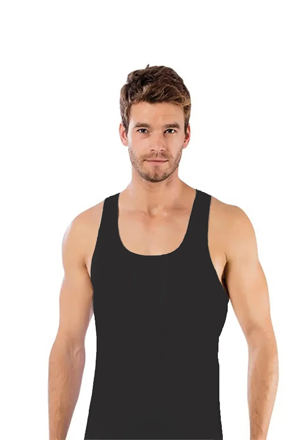 Erkek Korseli Siyah Atlet 6200