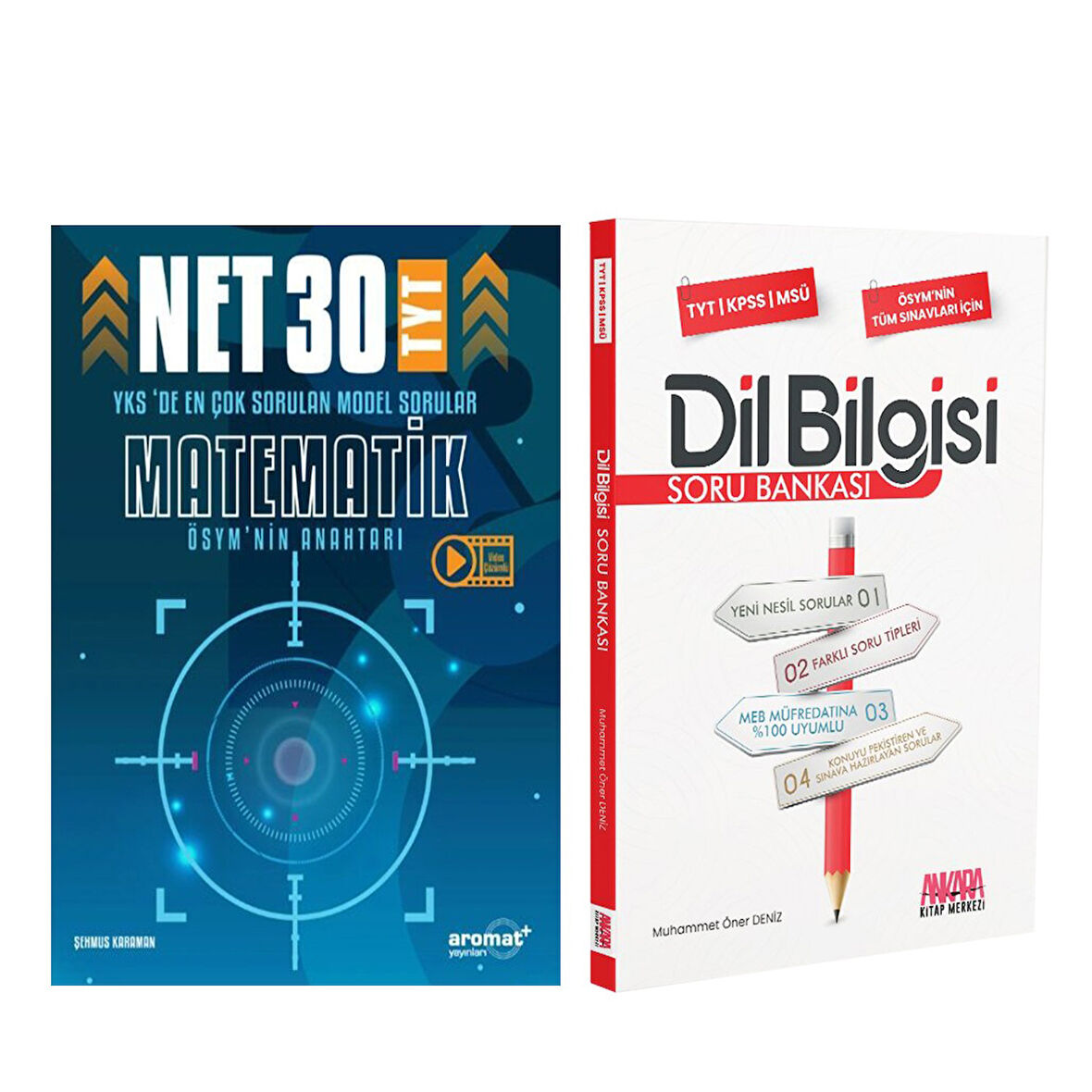 Aromat Yayınları TYT Matematik 30 Net Model Sorular ve AKM Dil Bilgisi Soru Bankası Seti 2 Kitap
