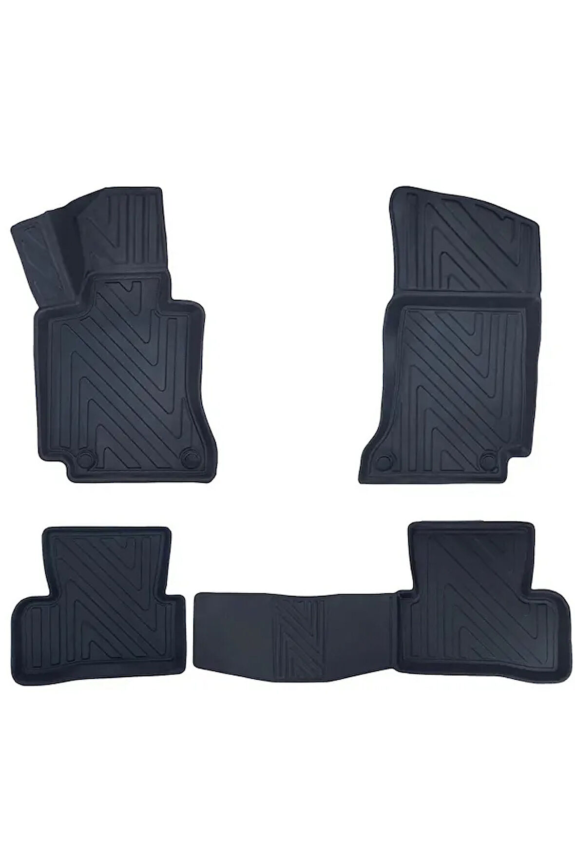 Mercedes C Serisi W205 2014-2021 ile Uyumlu Carbon Desenli Ultra Premium Havuzlu Oto Paspas