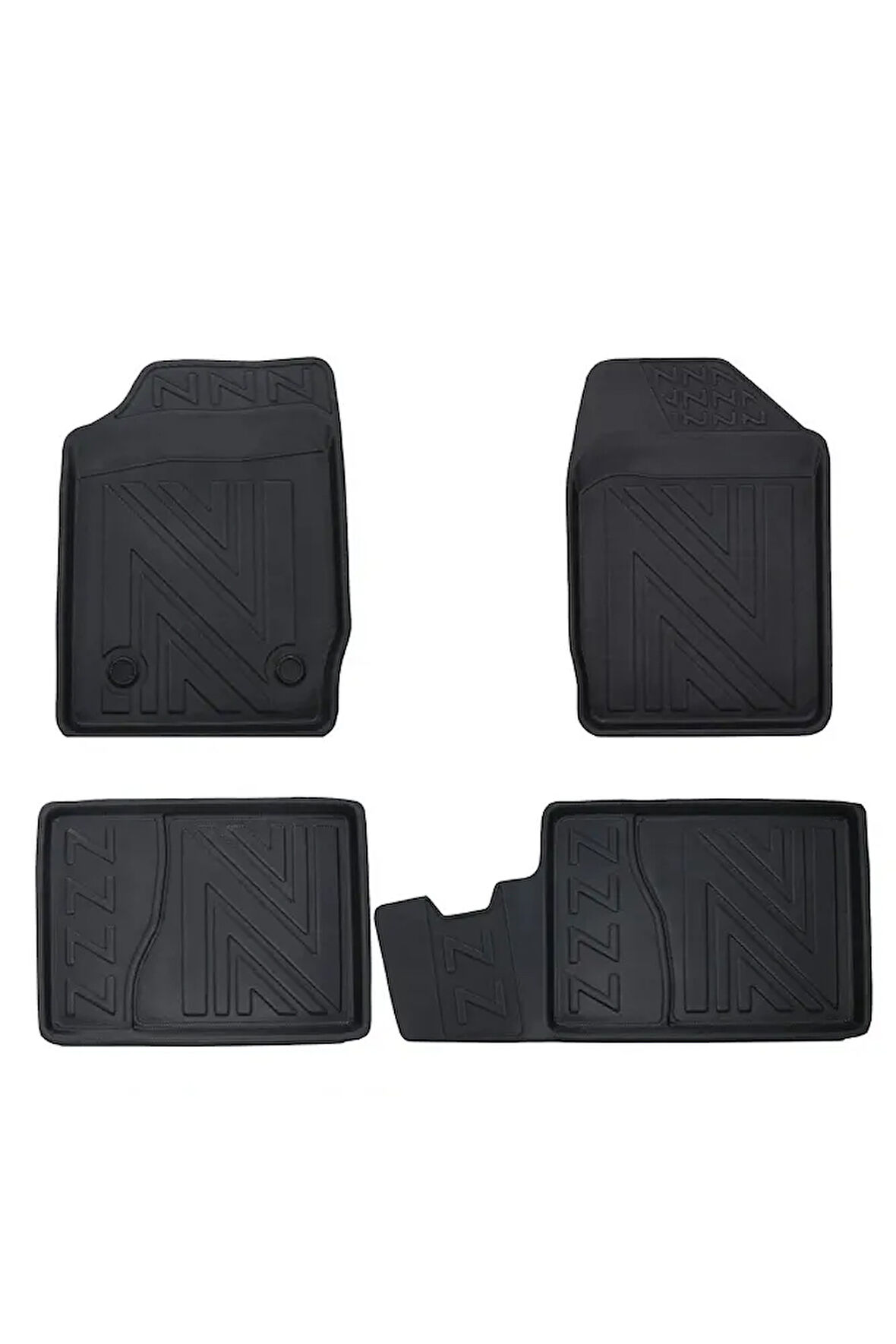 Renault Clio 2 1998-2005 ile Uyumlu Carbon Desenli Ultra Premium Havuzlu Oto Paspas