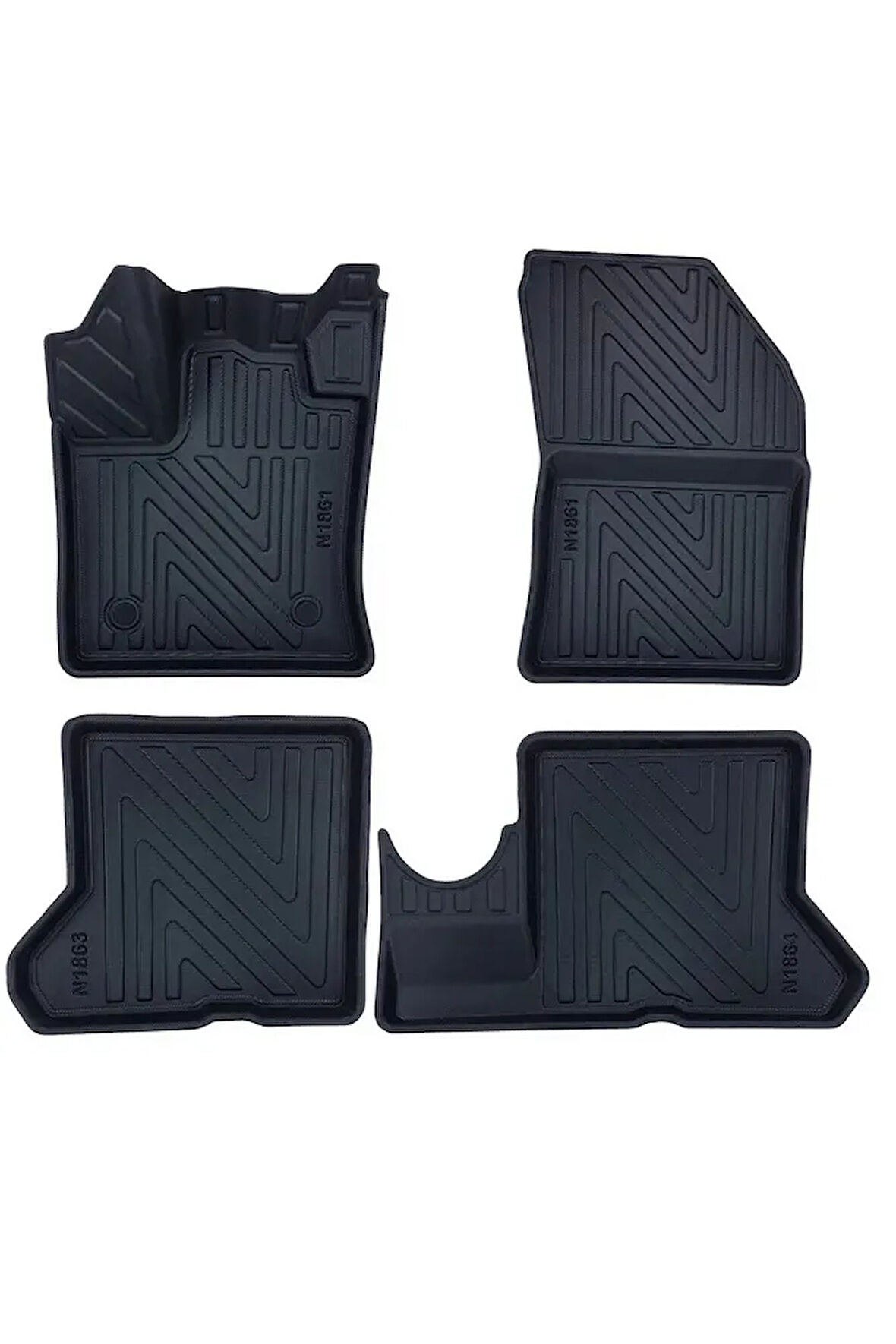 Renault Express 2021 Sonrasi ile Uyumlu Carbon Desenli Ultra Premium Havuzlu Oto Paspas