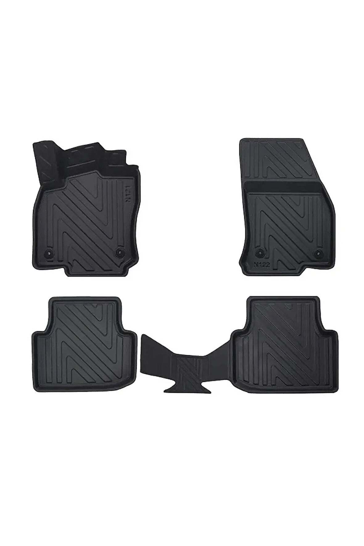 Volkswagen Tiguan 2016-2023 ile Uyumlu Carbon Desenli Ultra Premium Havuzlu Oto Paspas