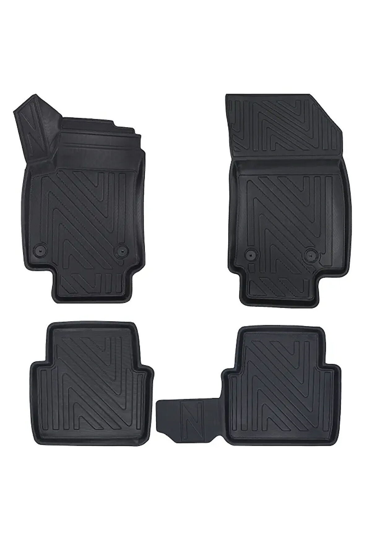 Opel Crossland 2020+ ile Uyumlu Carbon Desenli Ultra Premium Havuzlu Oto Paspas