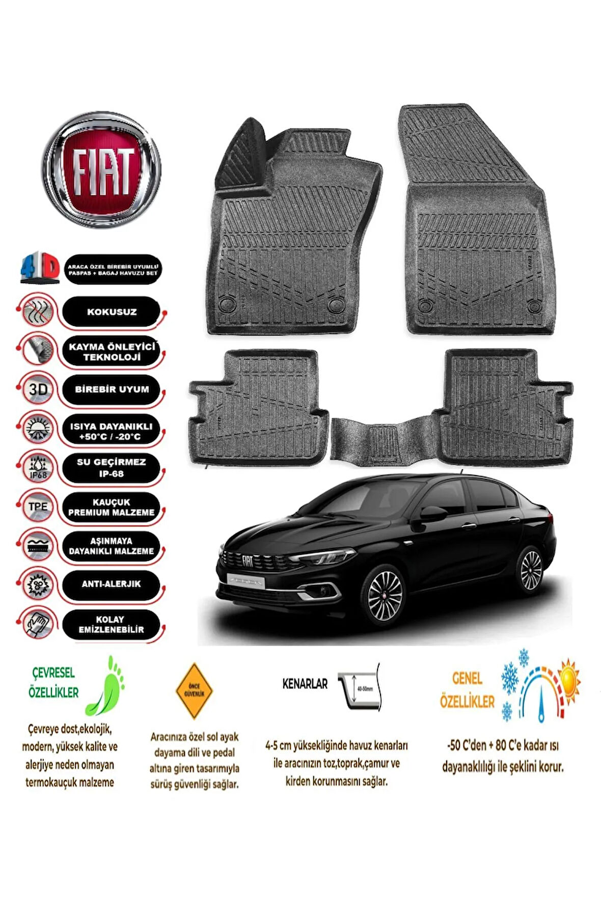  Fiat Egea Sedan 2021 4D Havuzlu Paspas 