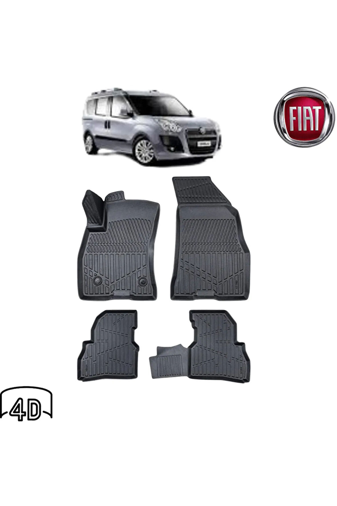  FİAT DOBLO GENİŞ AİLE 2021 4D Havuzlu Paspas 