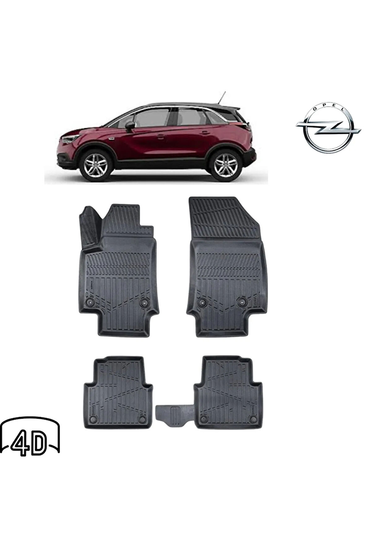  OPEL CROSSLAND X 2019 4D Havuzlu Paspas 