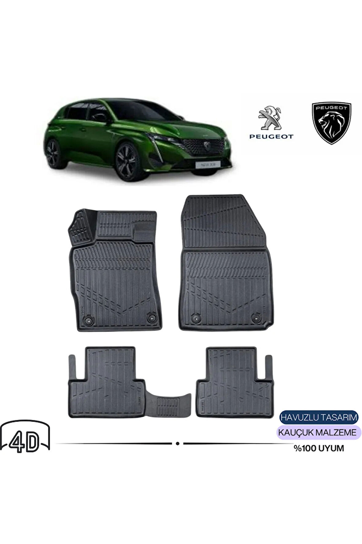  PEUGEOT 308 2021   4D Havuzlu Paspas 