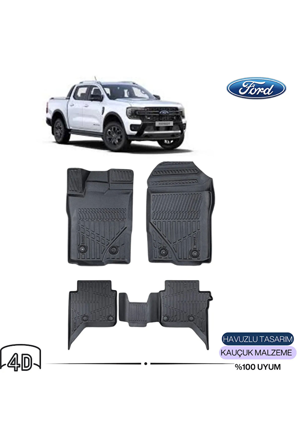  FORD RANGER 2023   4D Havuzlu Paspas 