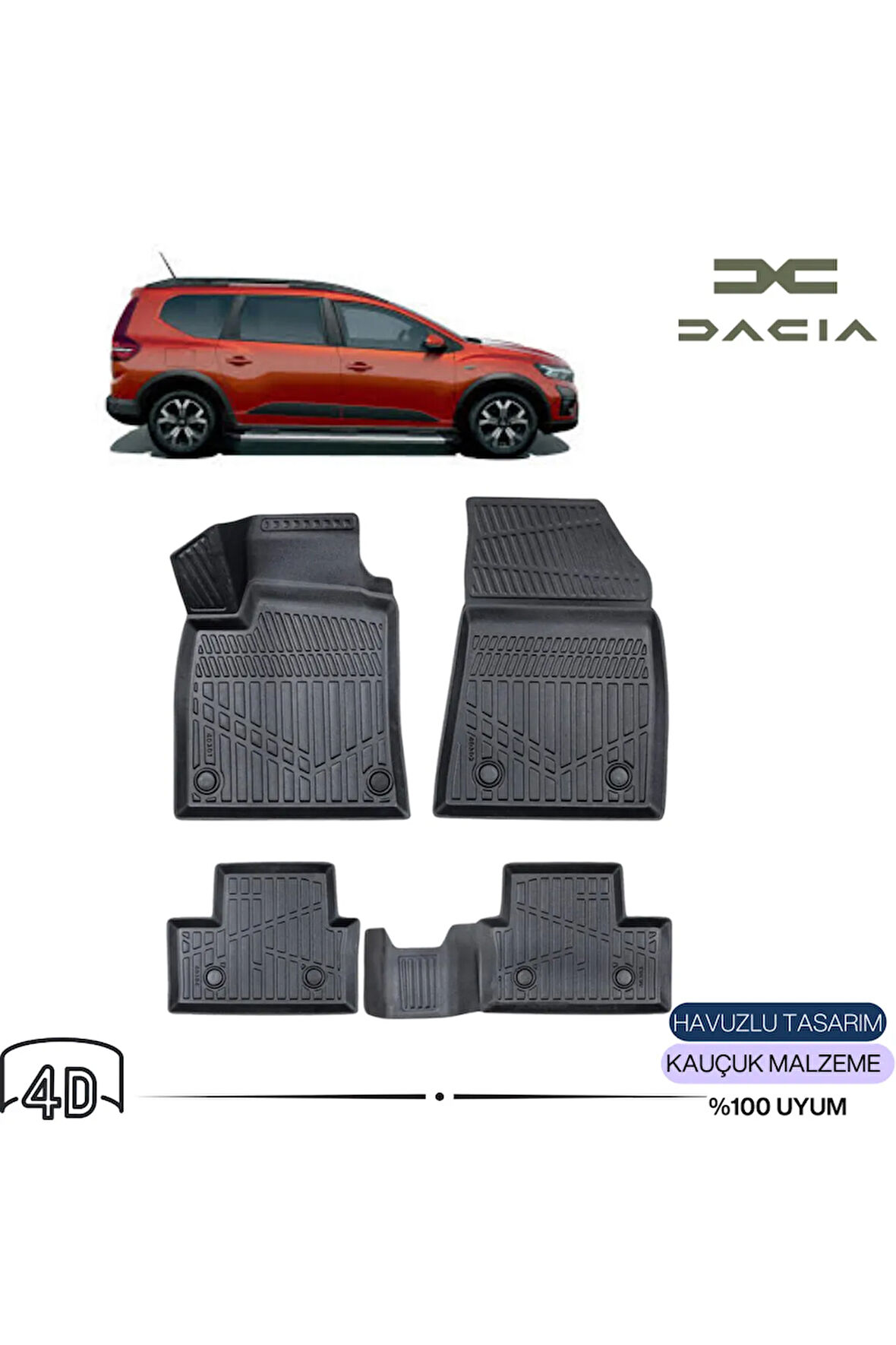  DACİA JOGGER 2023 4D Havuzlu Paspas 