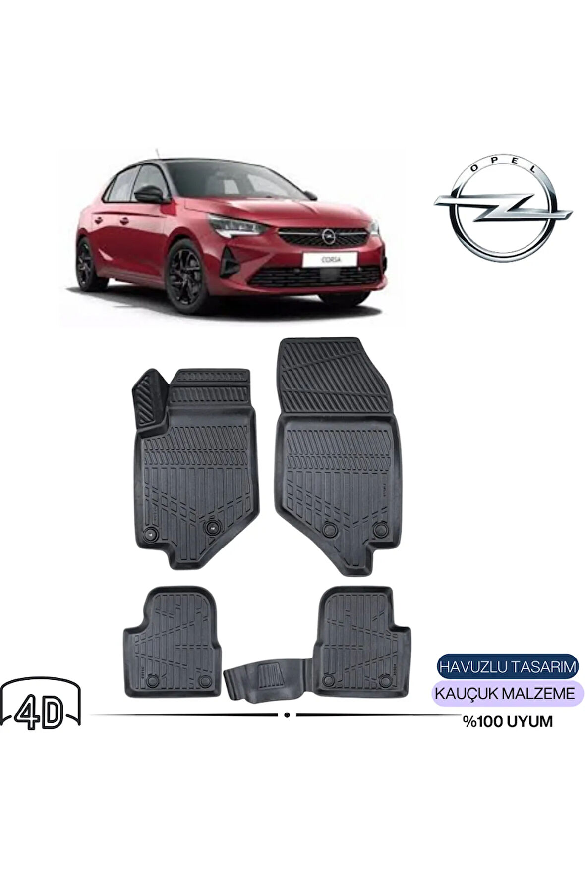  OPEL CORSA F 2022 4D Havuzlu Paspas 