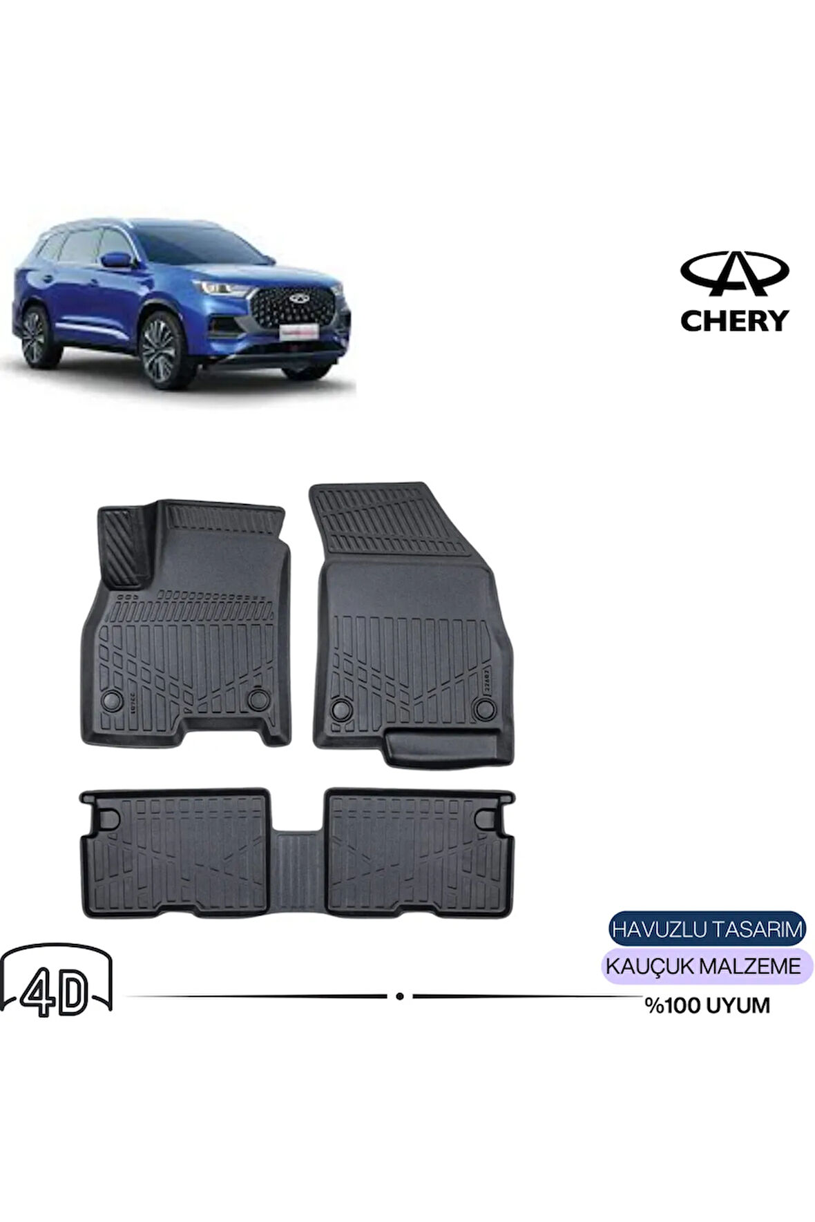  CHERY TİGGO 8 PRO 2022   4D Havuzlu Paspas 