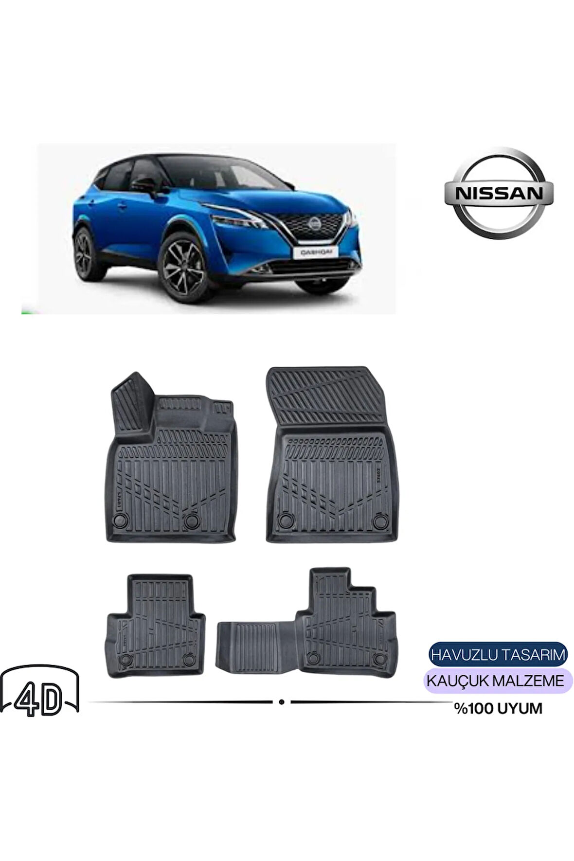  NİSSAN QASHQAİ benzinli 2024 4D Havuzlu Paspas 