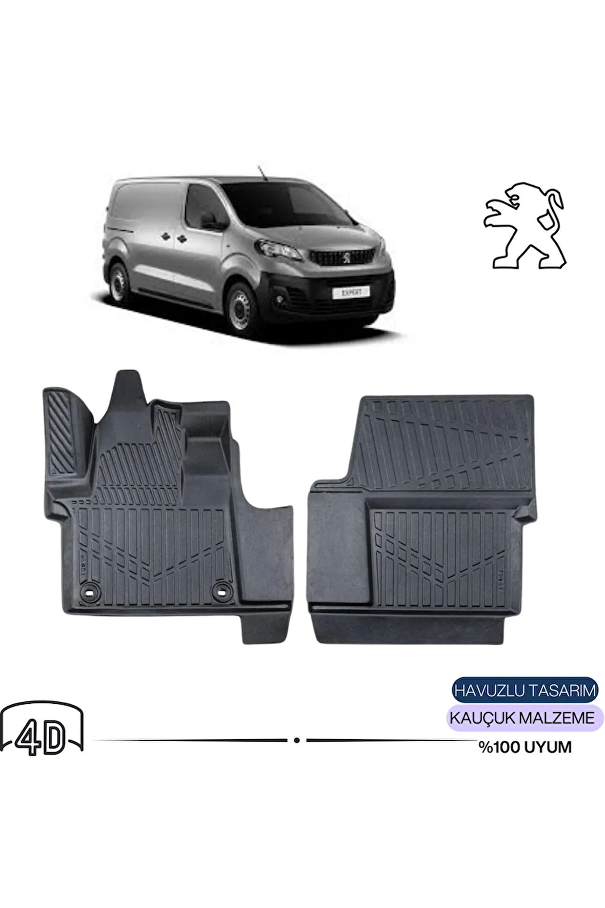  PEUGEOT EXPERT PANELVAN 2020 4D Havuzlu Paspas 