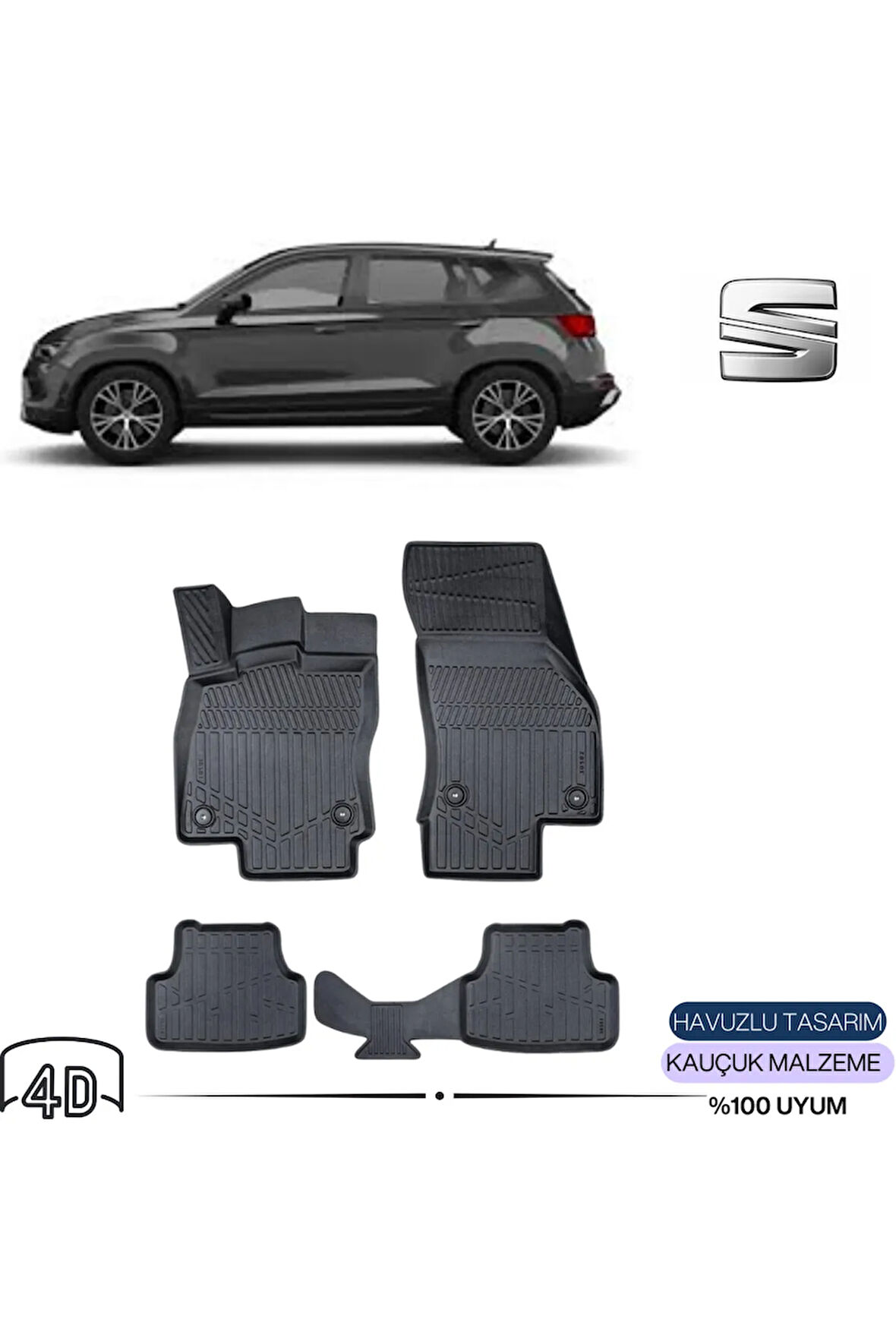  SEAT ATECA 2024 4D Havuzlu Paspas 