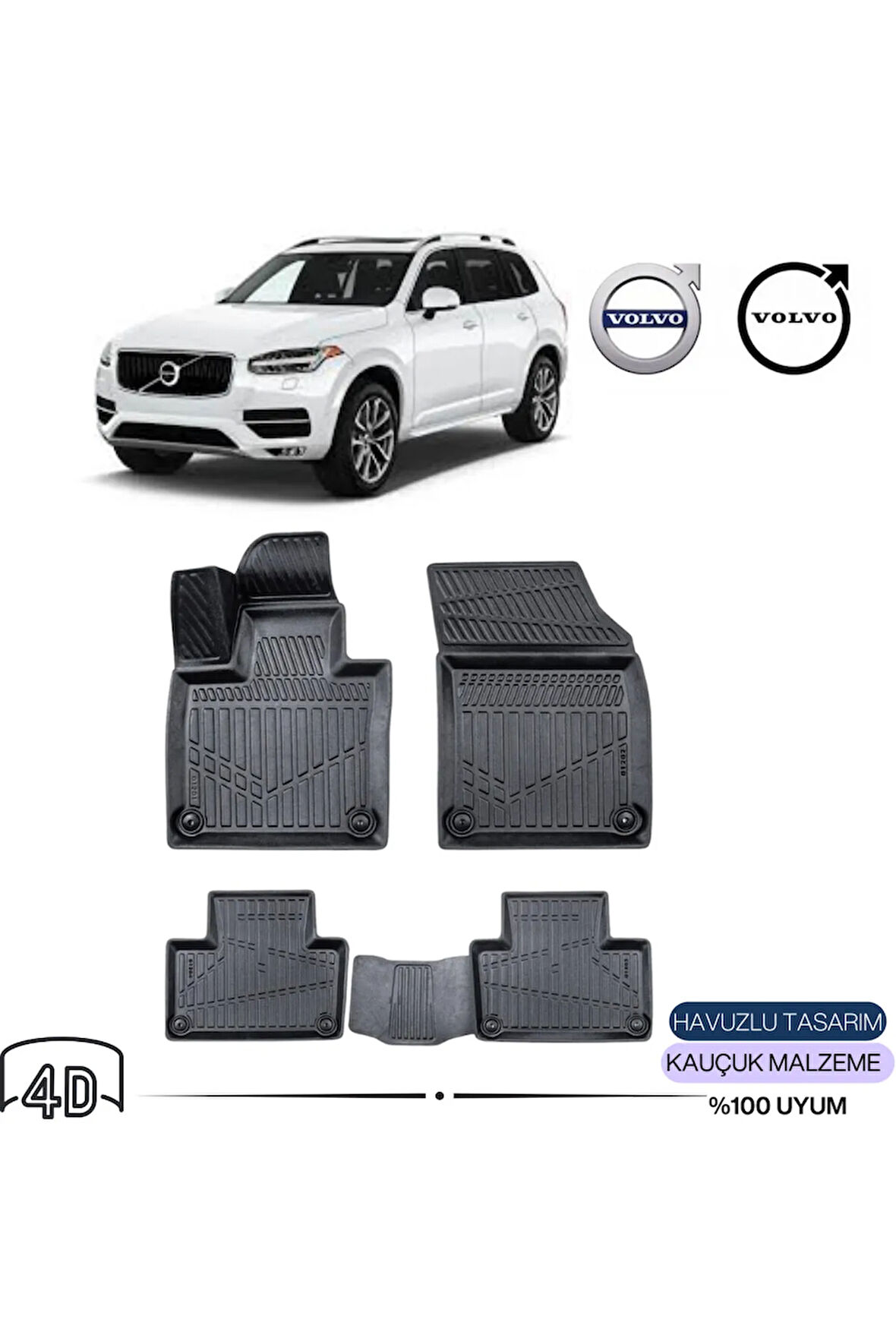  VOLVO XC90 2021 4D Havuzlu Paspas 