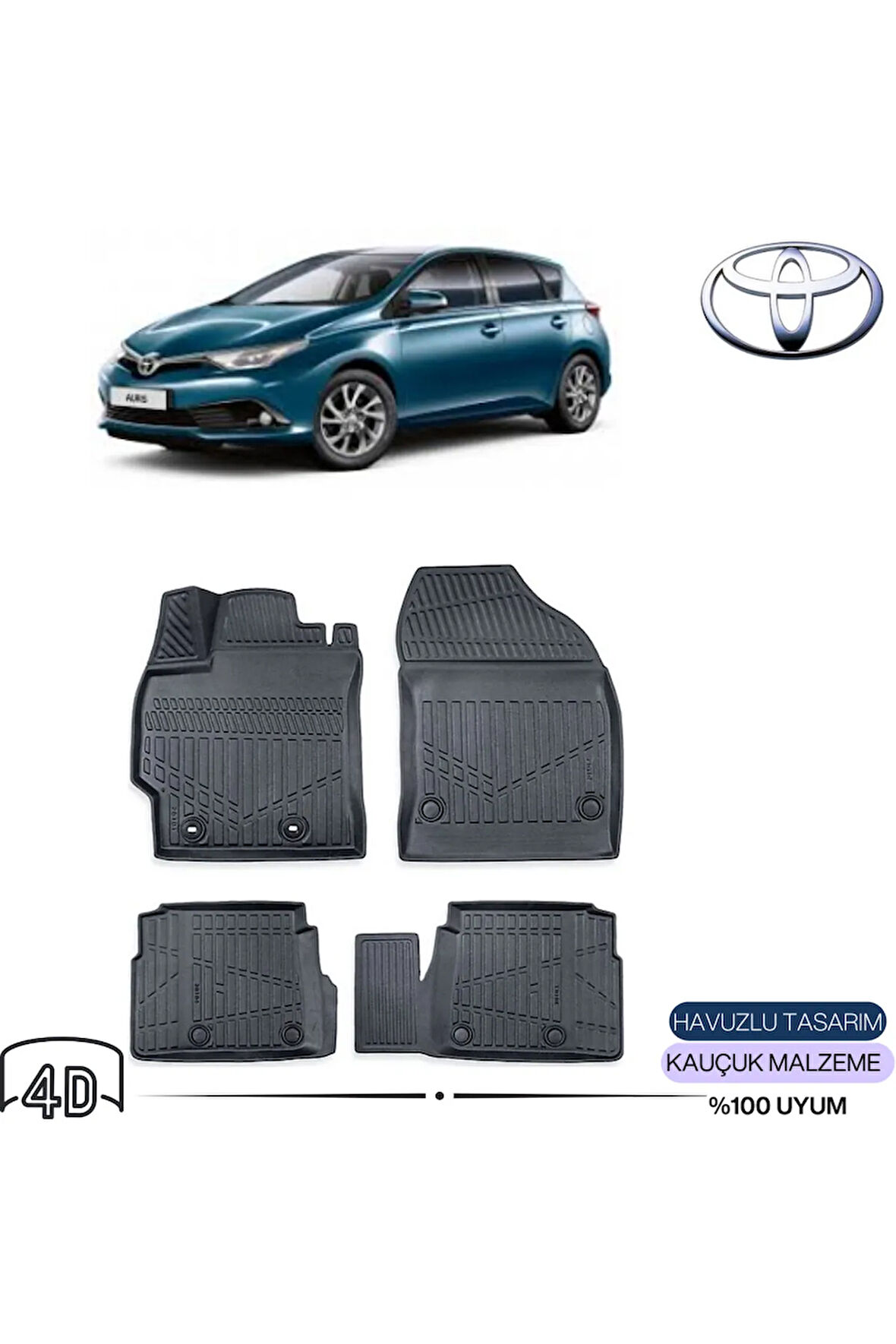  TOYOTA AURİS 2016 4D Havuzlu Paspas 