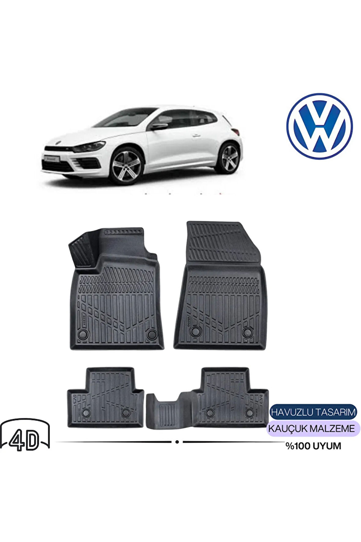  Volkswagen Scirocco 2013 4D Havuzlu Paspas 