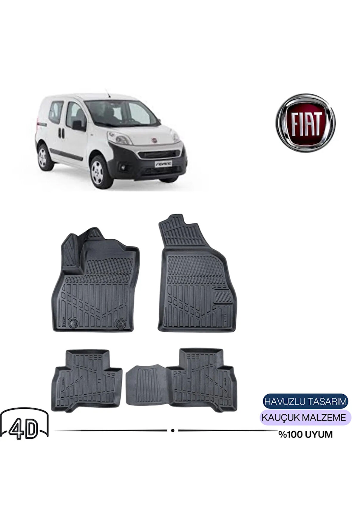  FİAT FİORİNO 2021 4D Havuzlu Paspas 