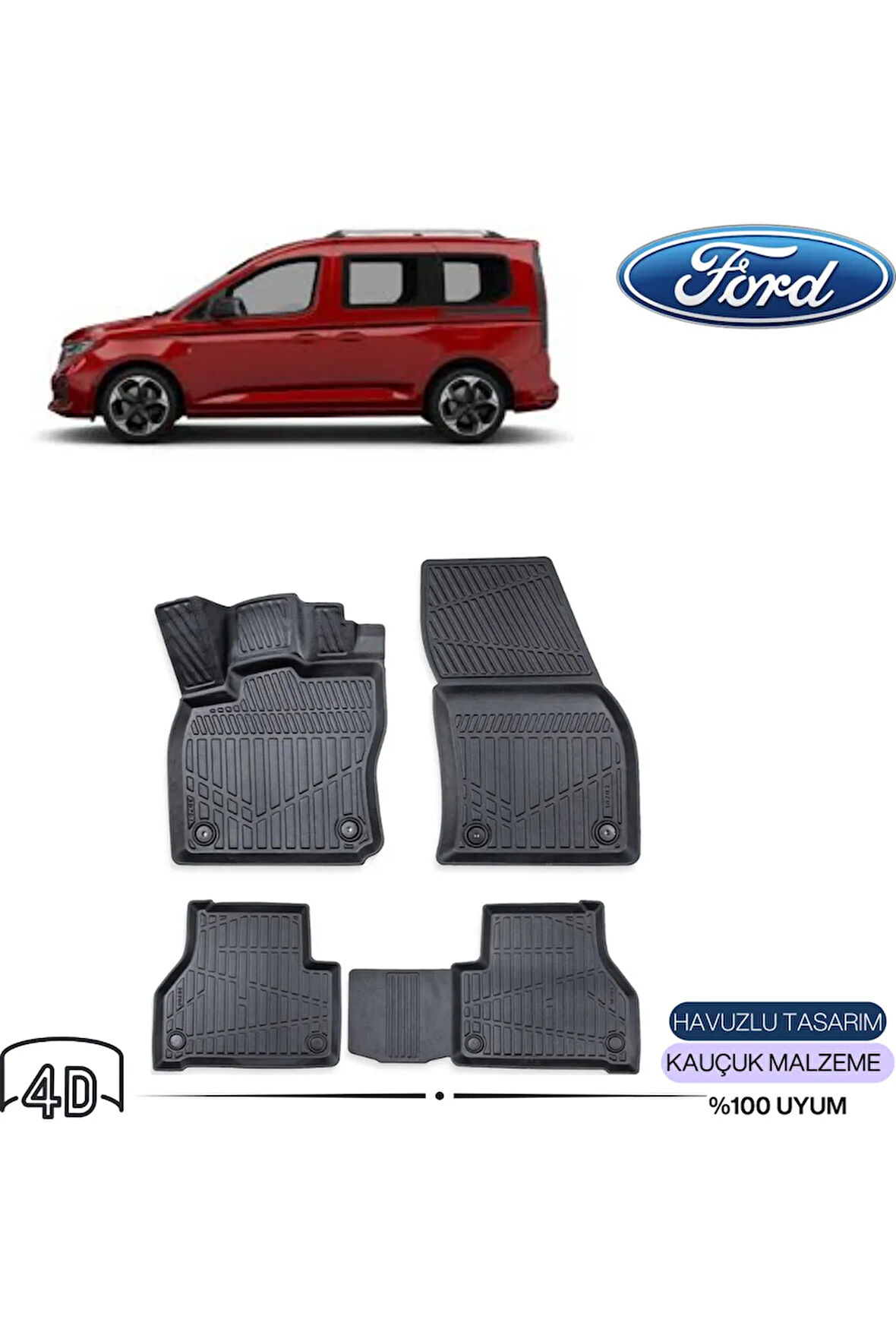  FORD CONNECT 2024 4D Havuzlu Paspas 