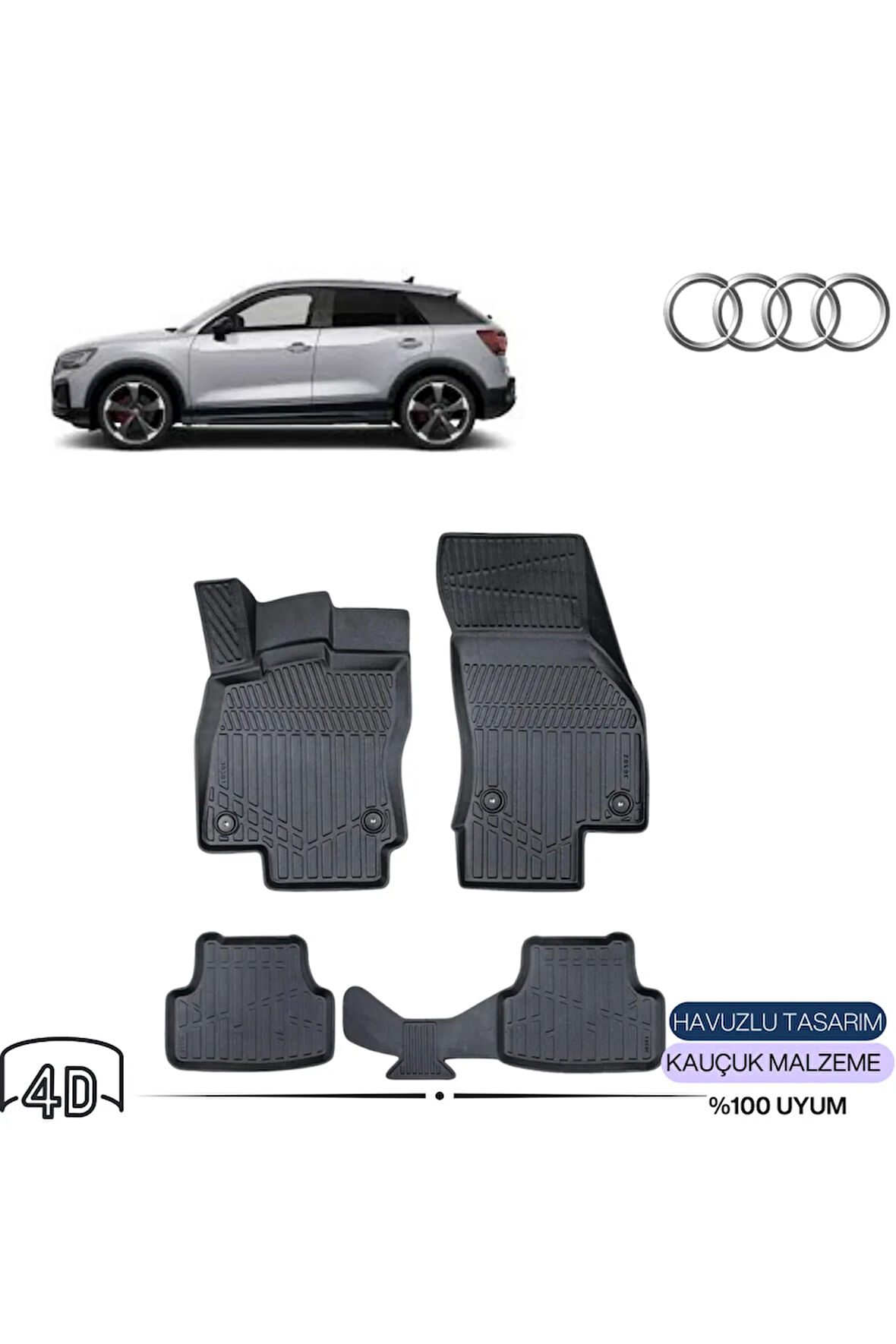  AUDİ Q2 2017 4D Havuzlu Paspas 