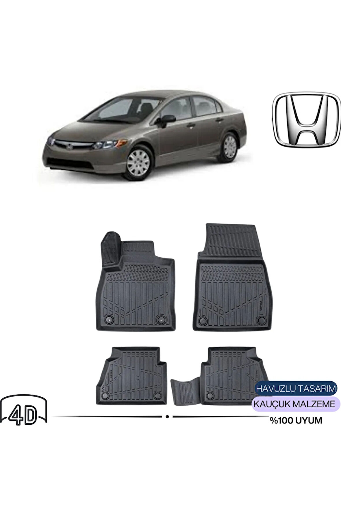  HONDA CİVİC 2009 4D Havuzlu Paspas 