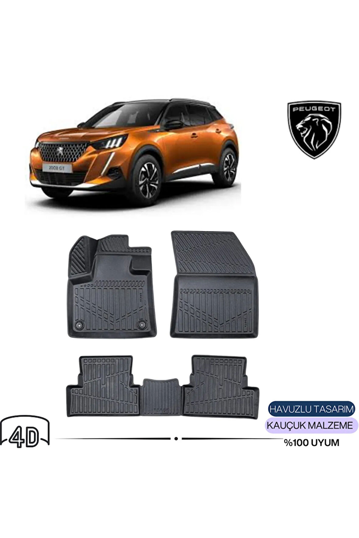  PEUGEOT 2008 ELEKTRİKLİ 2024 4D Havuzlu Paspas 