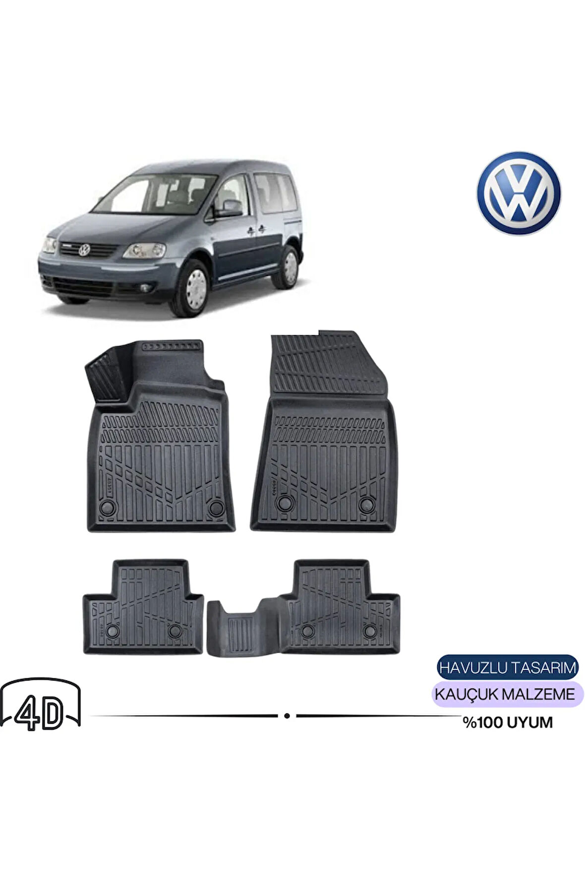  VOLKSWAGEN CADDY 2009 4D Havuzlu Paspas 