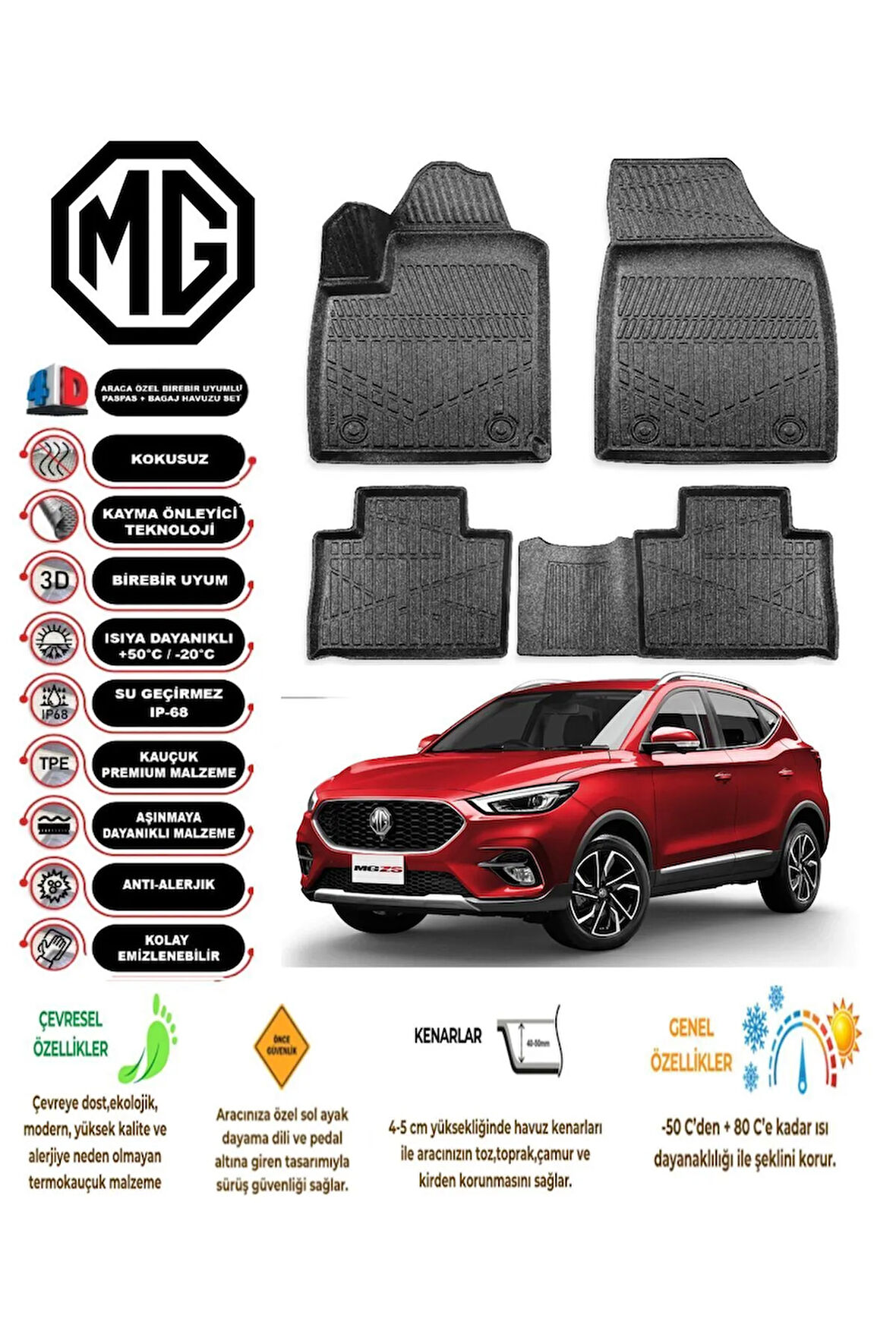  MG ZS BENZİNLİ 2023 4D Havuzlu Paspas 