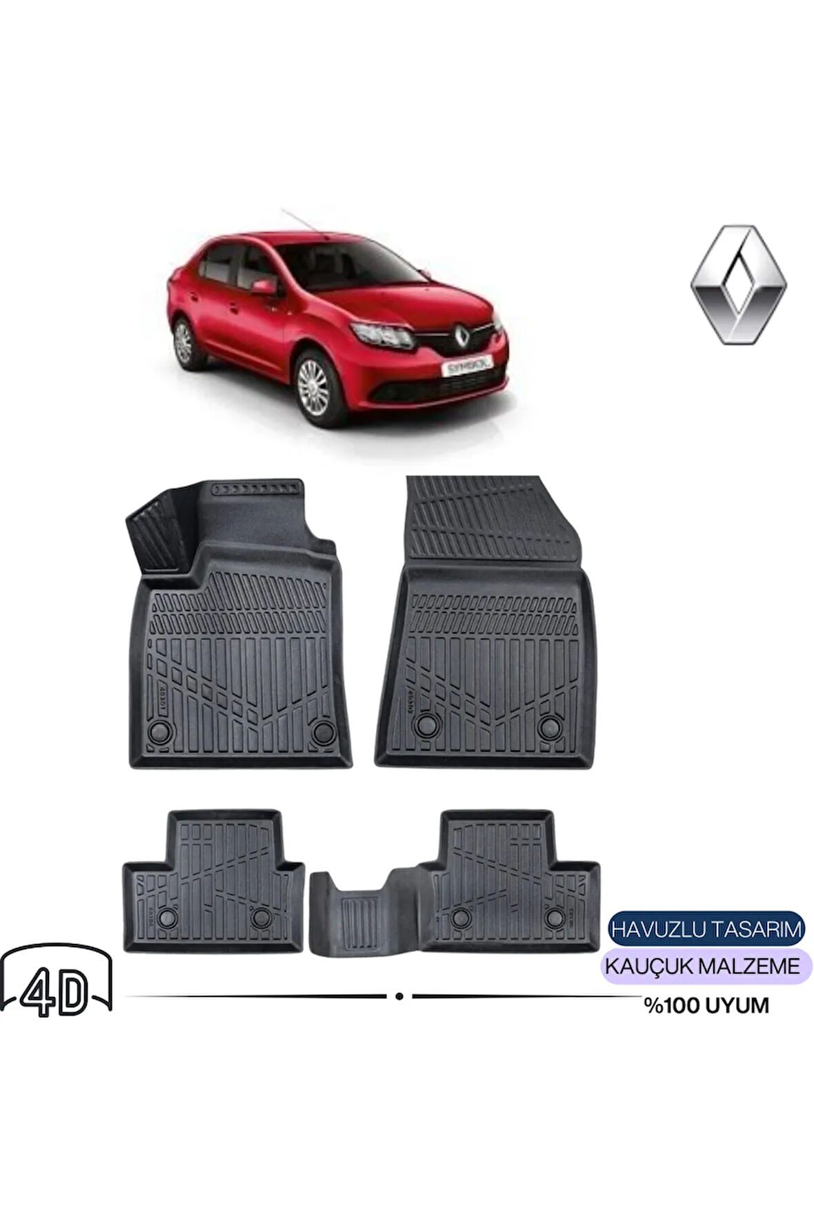  RENAULT SYMBOL 2019 4D Havuzlu Paspas 
