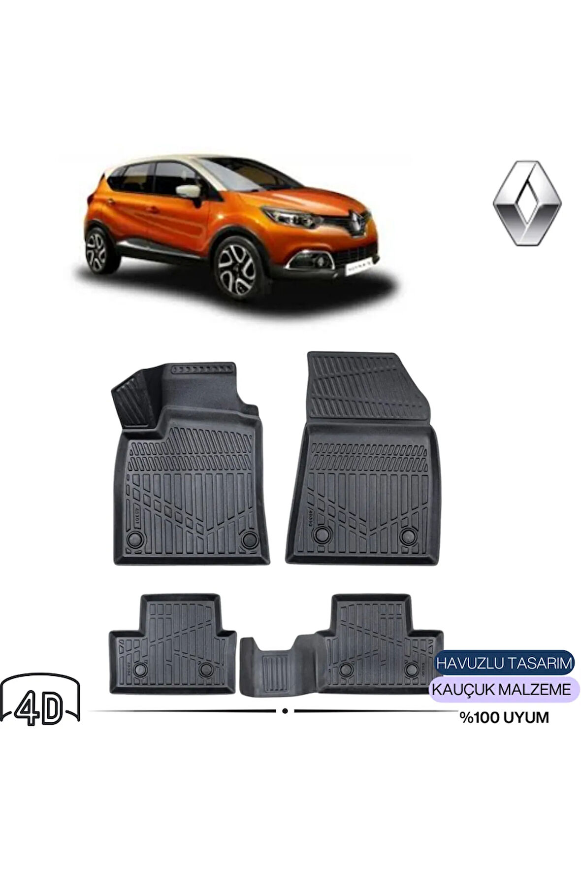  RENAULT CAPTUR 2018 4D Havuzlu Paspas 